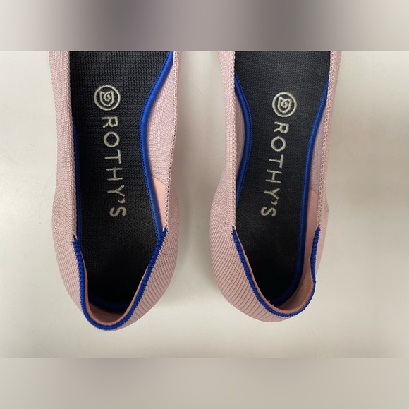Rothy's Petal Pink The Point Pointed Toe Slip On Ballet Flats Shoes Size 7.5 - Picture 5 of 5